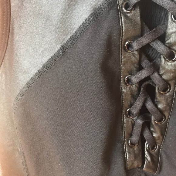 Fabletics corset style black lace up tank - Picture 11 of 16